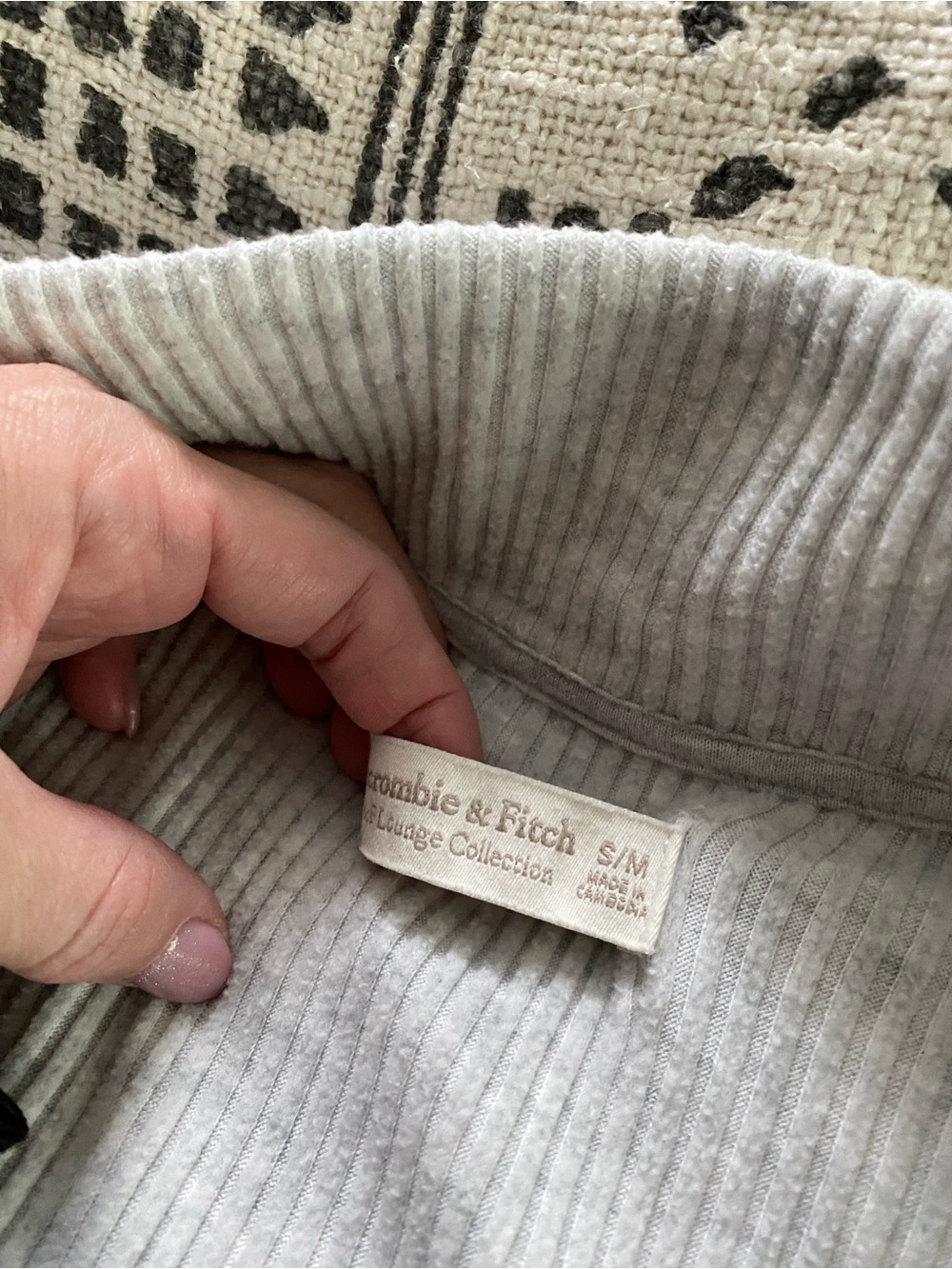 Quarter-Zip Ribbed Sweater - Light Gray - Picture 2 of 3